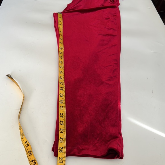 If By The Sea Red Velvet Jumpsuit Large - Picture 15 of 17